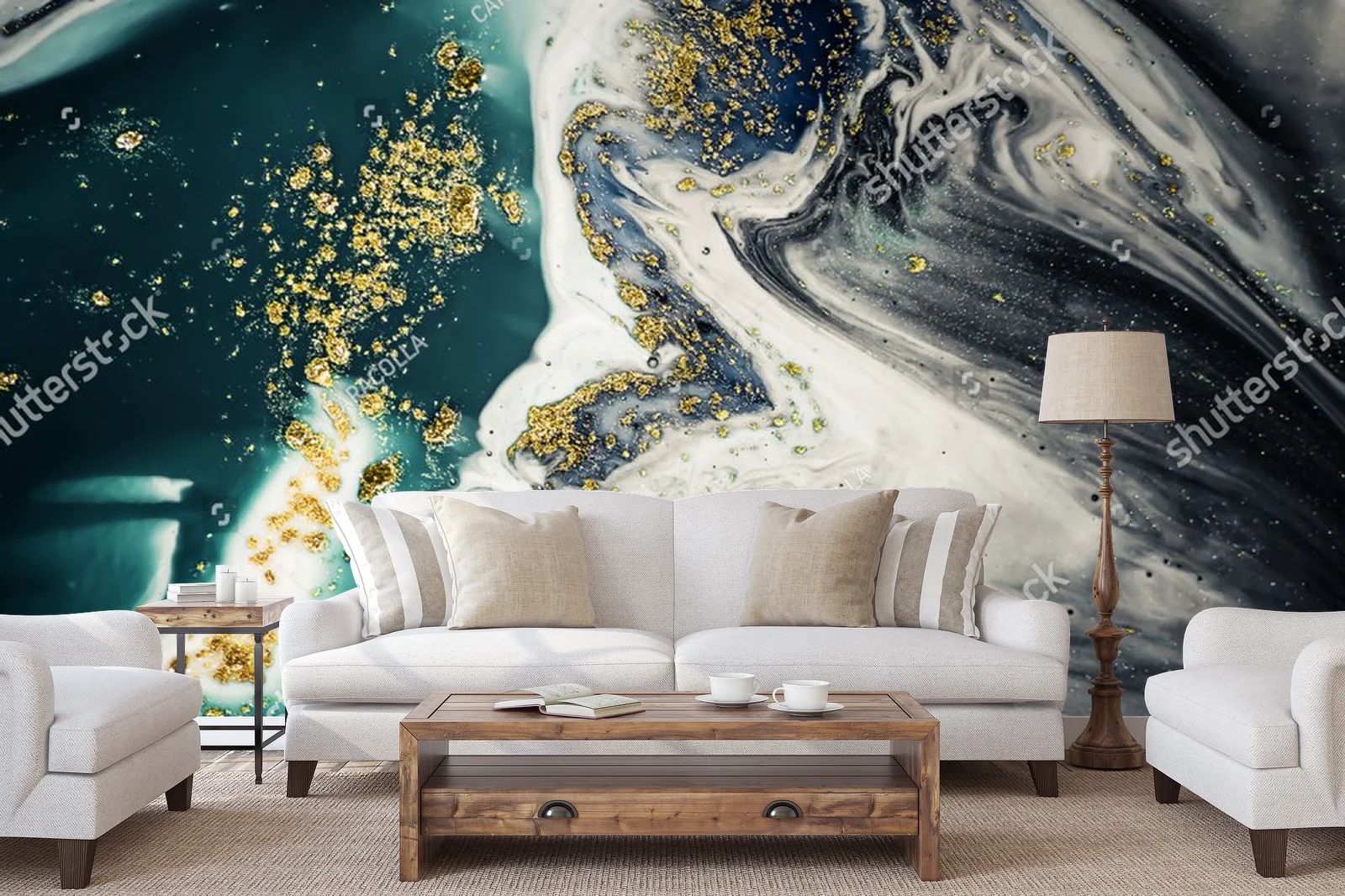 Fantazje oceanu w metalicznych odcieniach