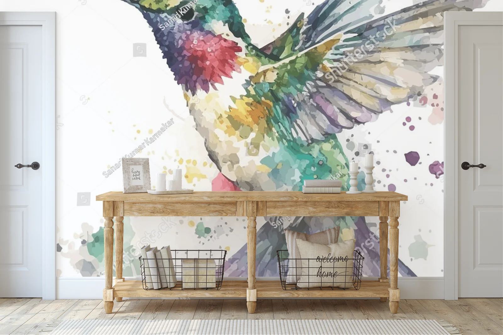 Ożywiające kolibry w pasteli natury