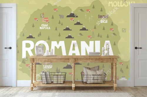 Plastyczna mapa Rumunii pełna tajemnic
