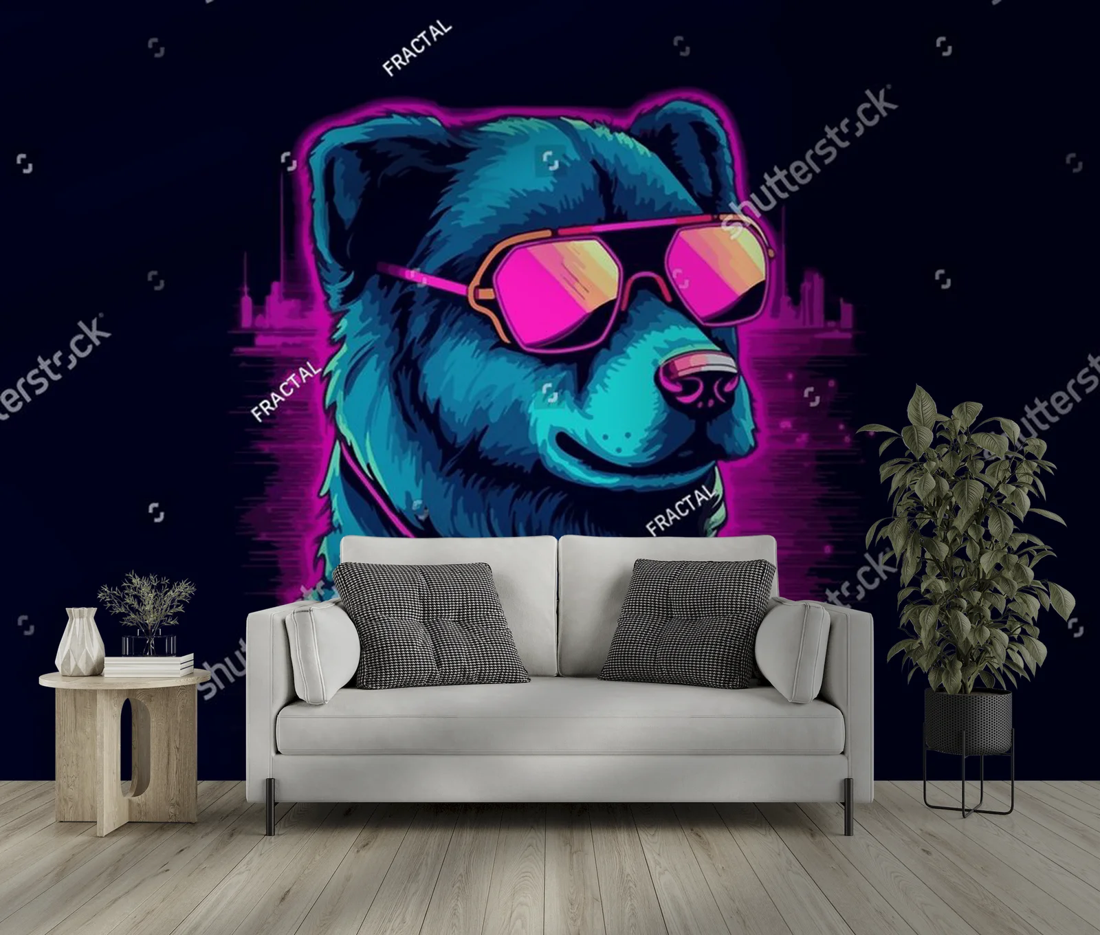 Neonowa harmonia lat 80. w stylu artystycznym