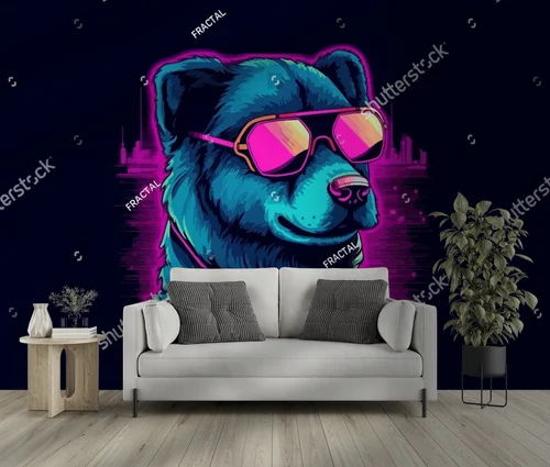 Neonowa harmonia lat 80. w stylu artystycznym