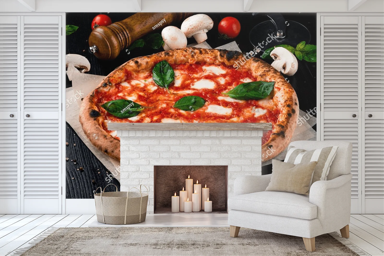 Aromatyczna kompozycja pizzy w ciemnych tonach