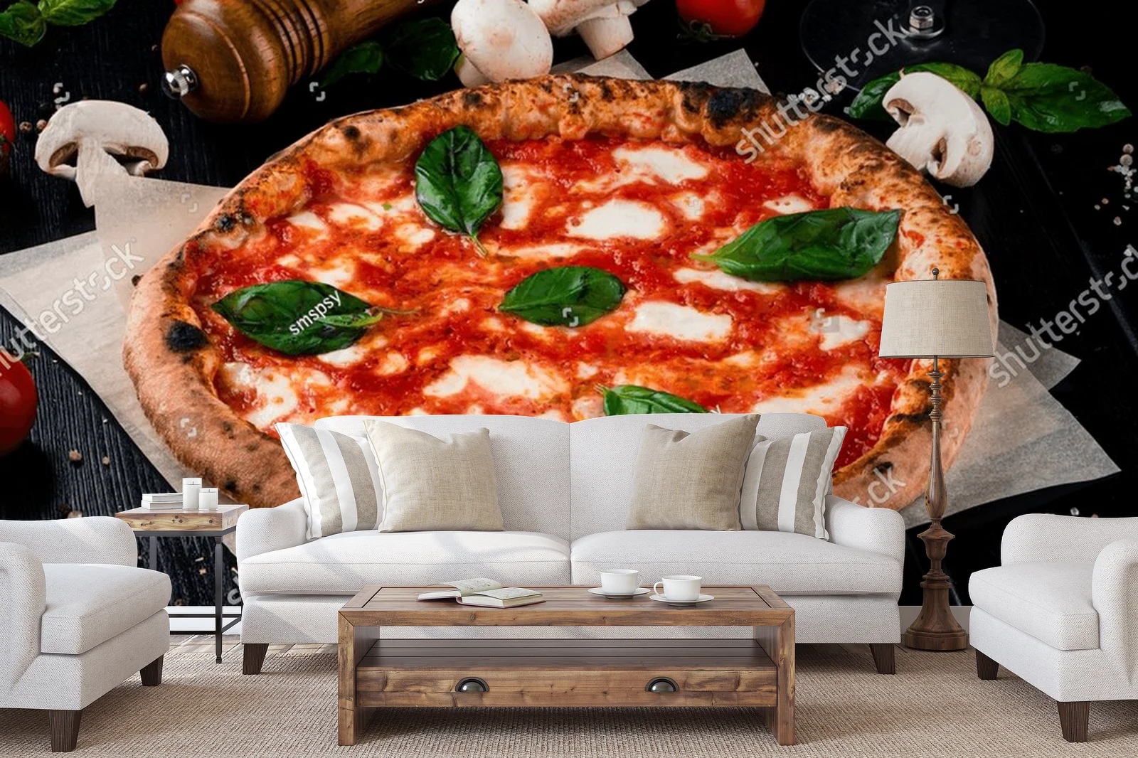 Aromatyczna kompozycja pizzy w ciemnych tonach