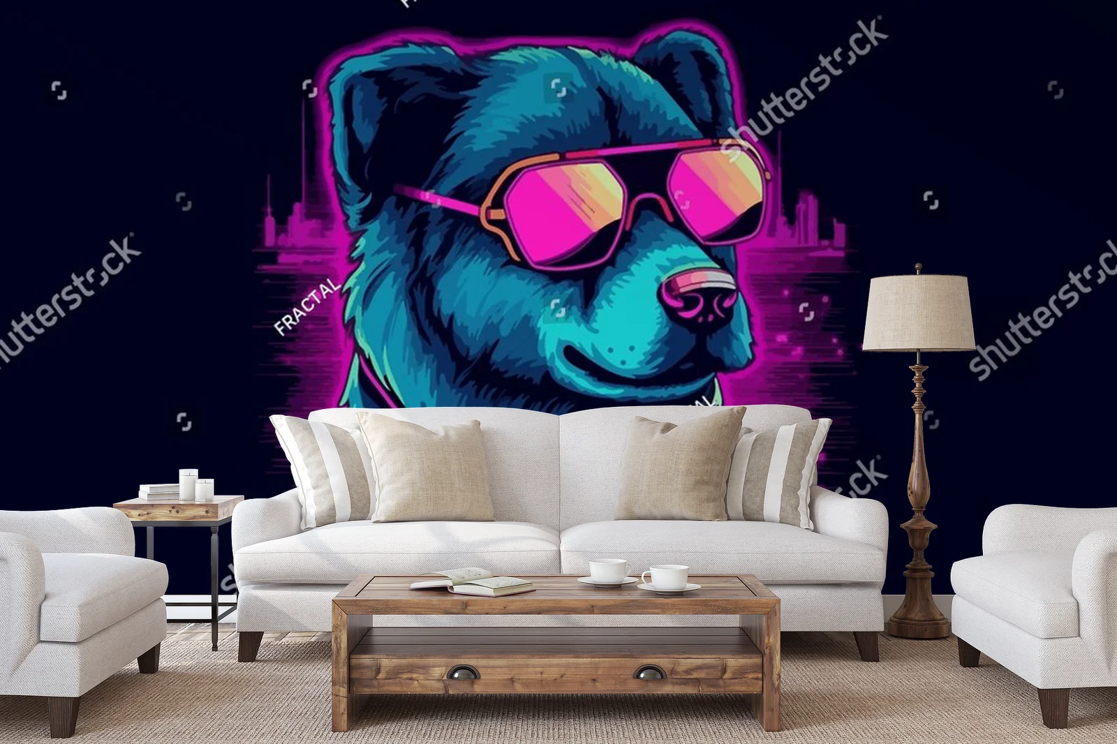 Neonowa harmonia lat 80. w stylu artystycznym