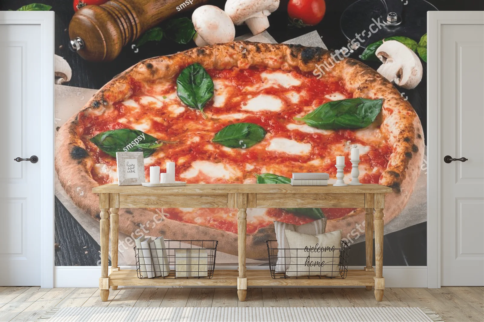 Aromatyczna kompozycja pizzy w ciemnych tonach