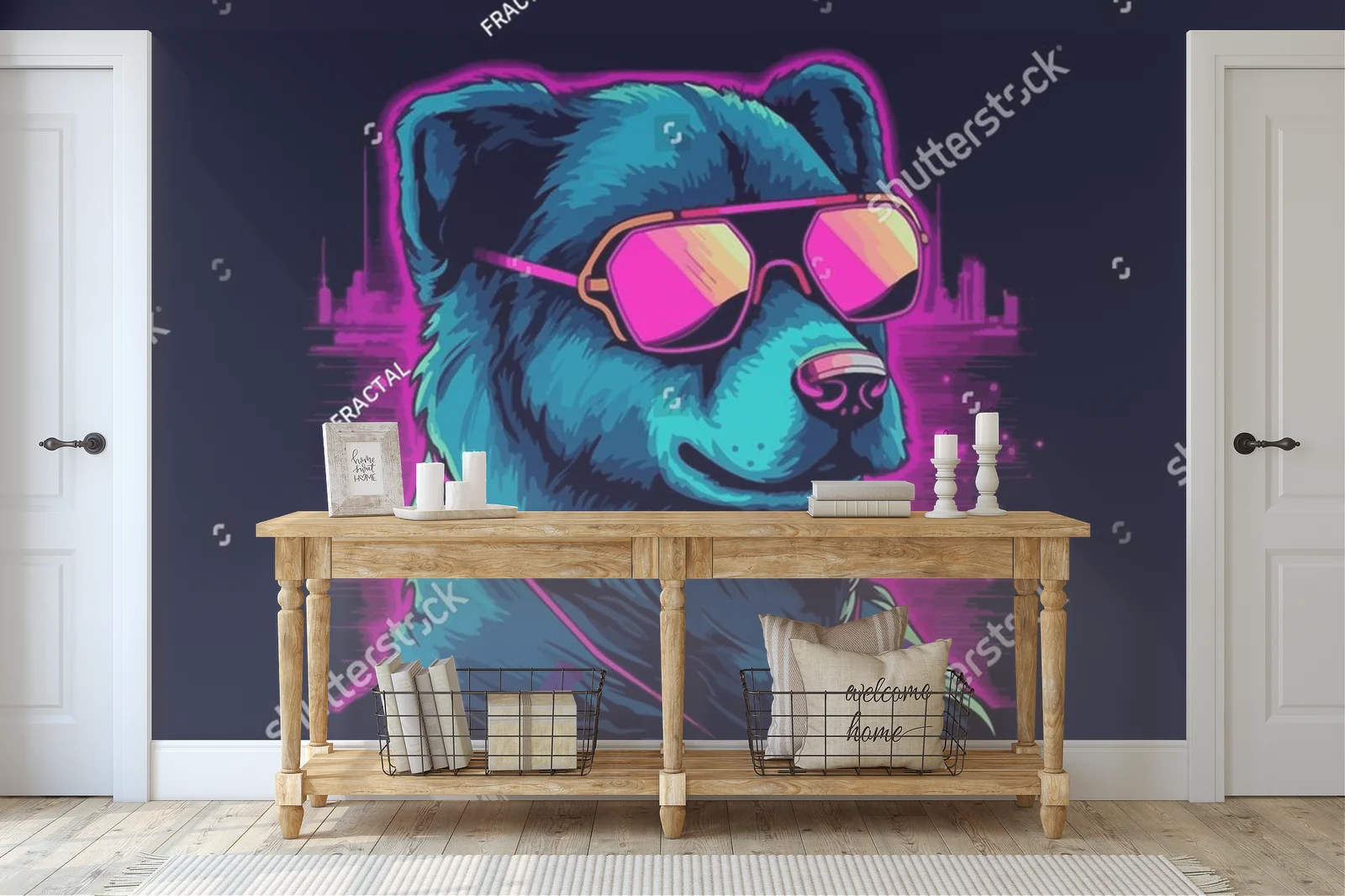 Neonowa harmonia lat 80. w stylu artystycznym