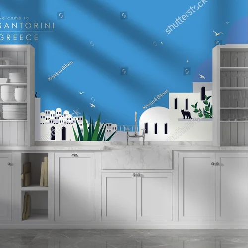 Urok Santorini w kolorowych odcieniach