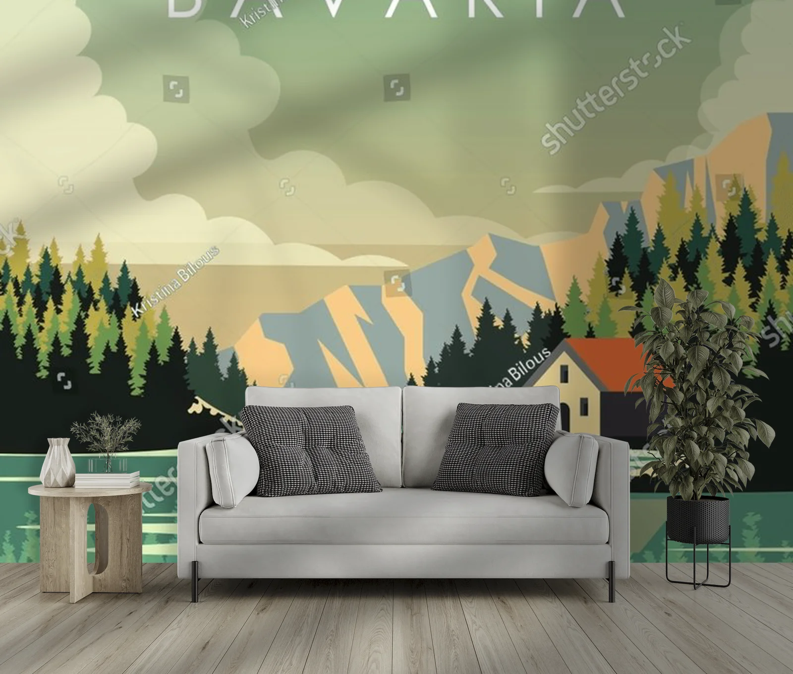 Czarujący krajobraz Bawarii w harmonijnych barwach