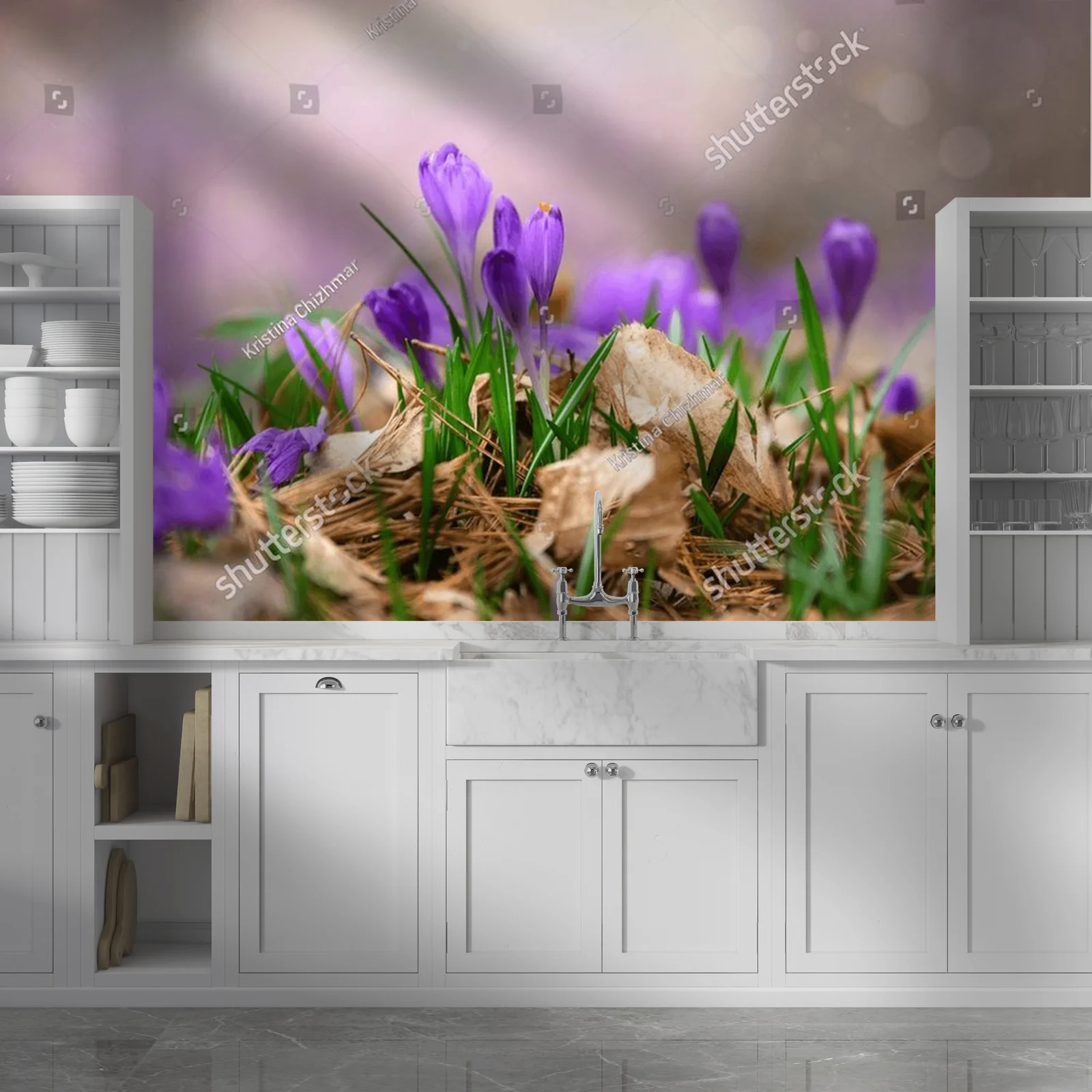 Pojawienie się wiosny w purpurowym blasku