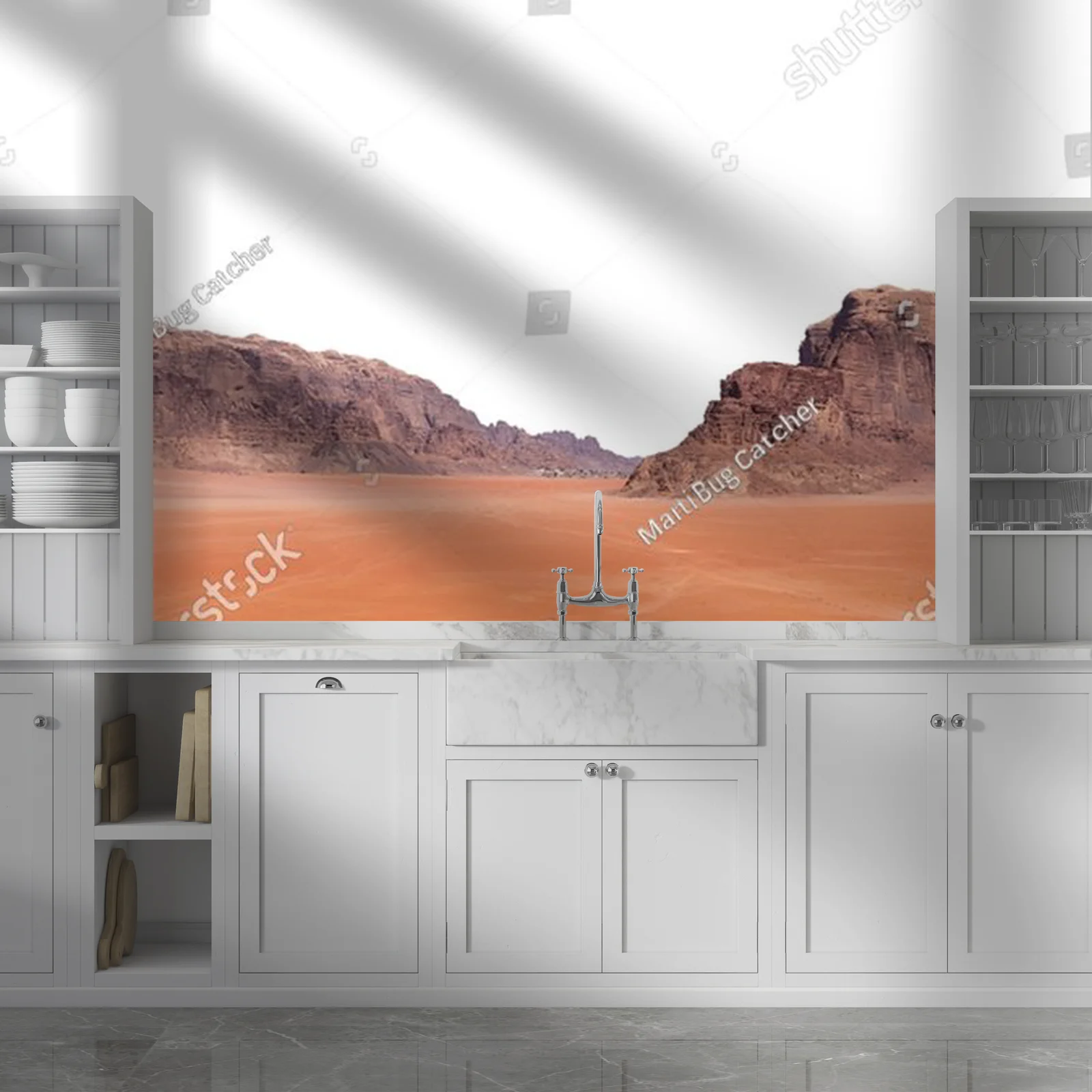 Czarujący krajobraz pustyni Wadi Rum w Jordanii