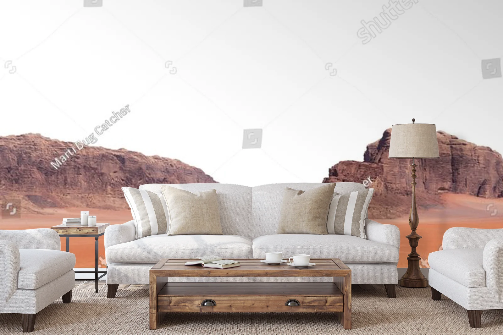 Czarujący krajobraz pustyni Wadi Rum w Jordanii