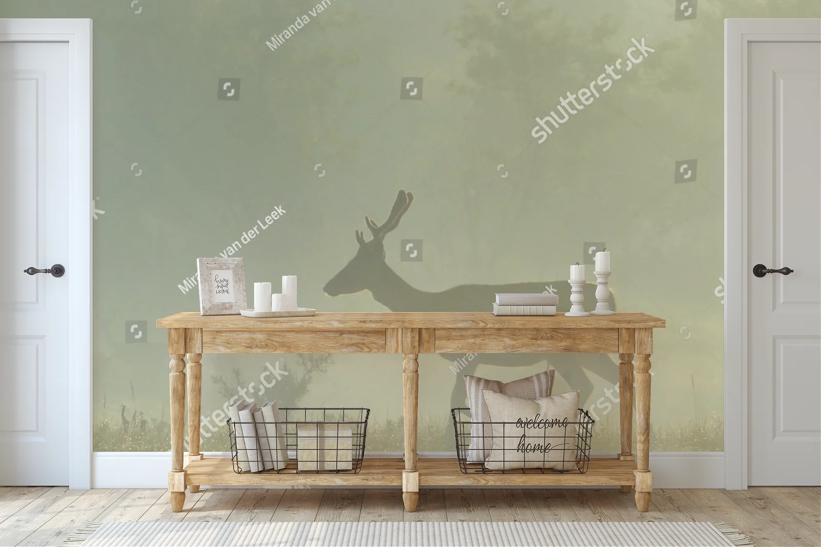 Misty jeleni w leśnej mgłach