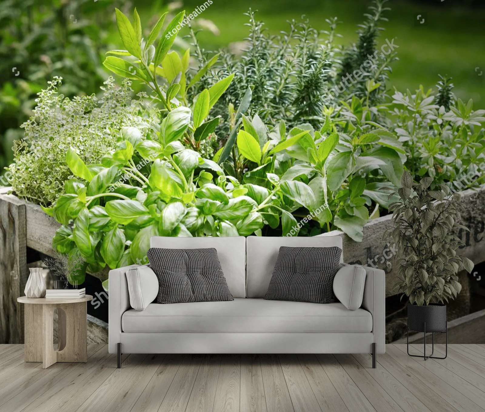 Zielona harmonia: Potted Herbs w rustykalnym stylu
