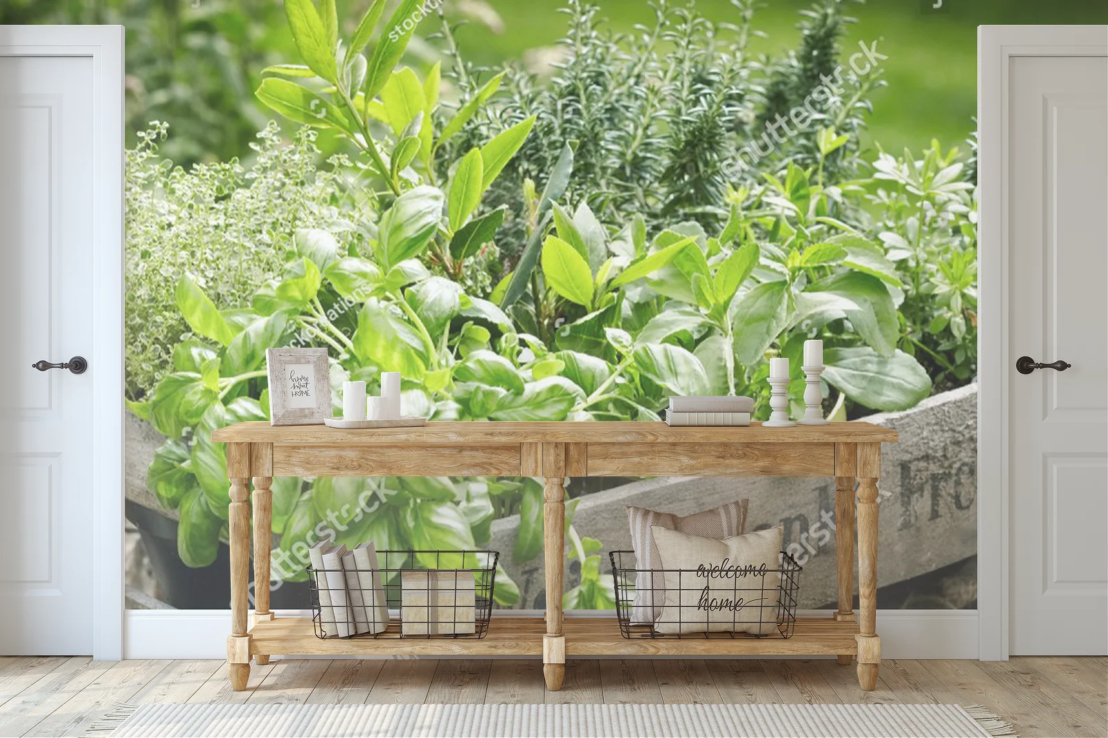 Zielona harmonia: Potted Herbs w rustykalnym stylu