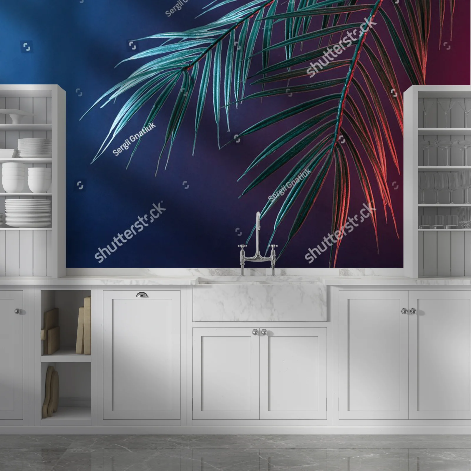 Neonowe palmy w vintage'owej atmosferze