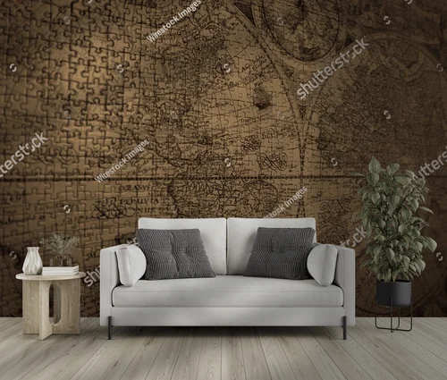 Zanurzenie w vintage: puzzle mapy świata