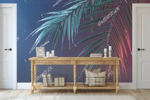 Neonowe palmy w vintage'owej atmosferze