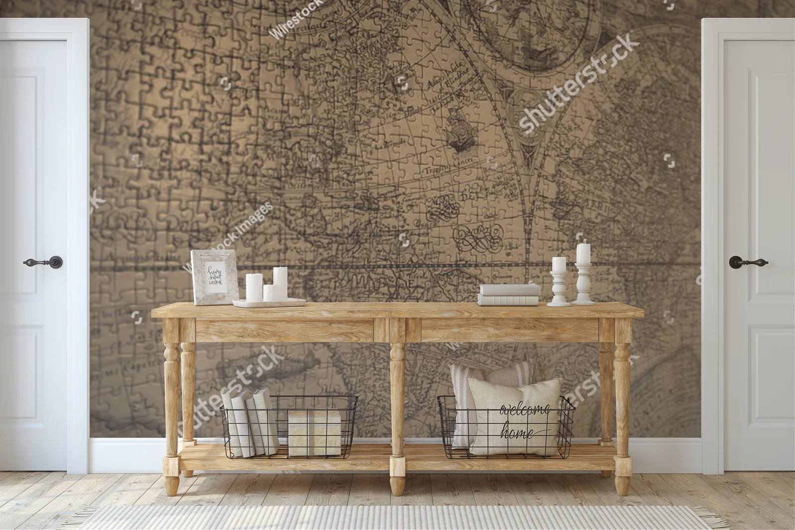 Zanurzenie w vintage: puzzle mapy świata