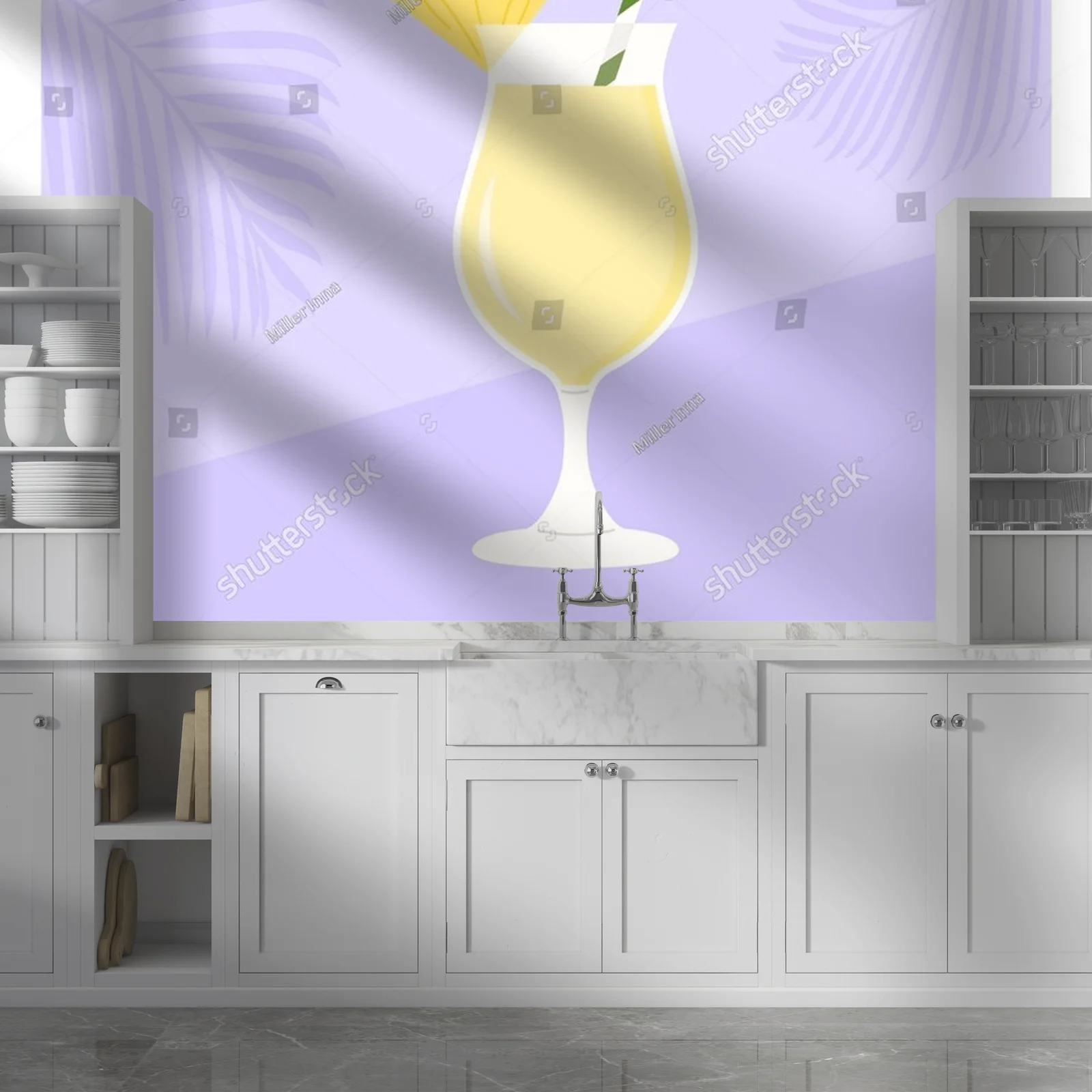 Tropikalna Pina Colada w pastelowych odcieniach