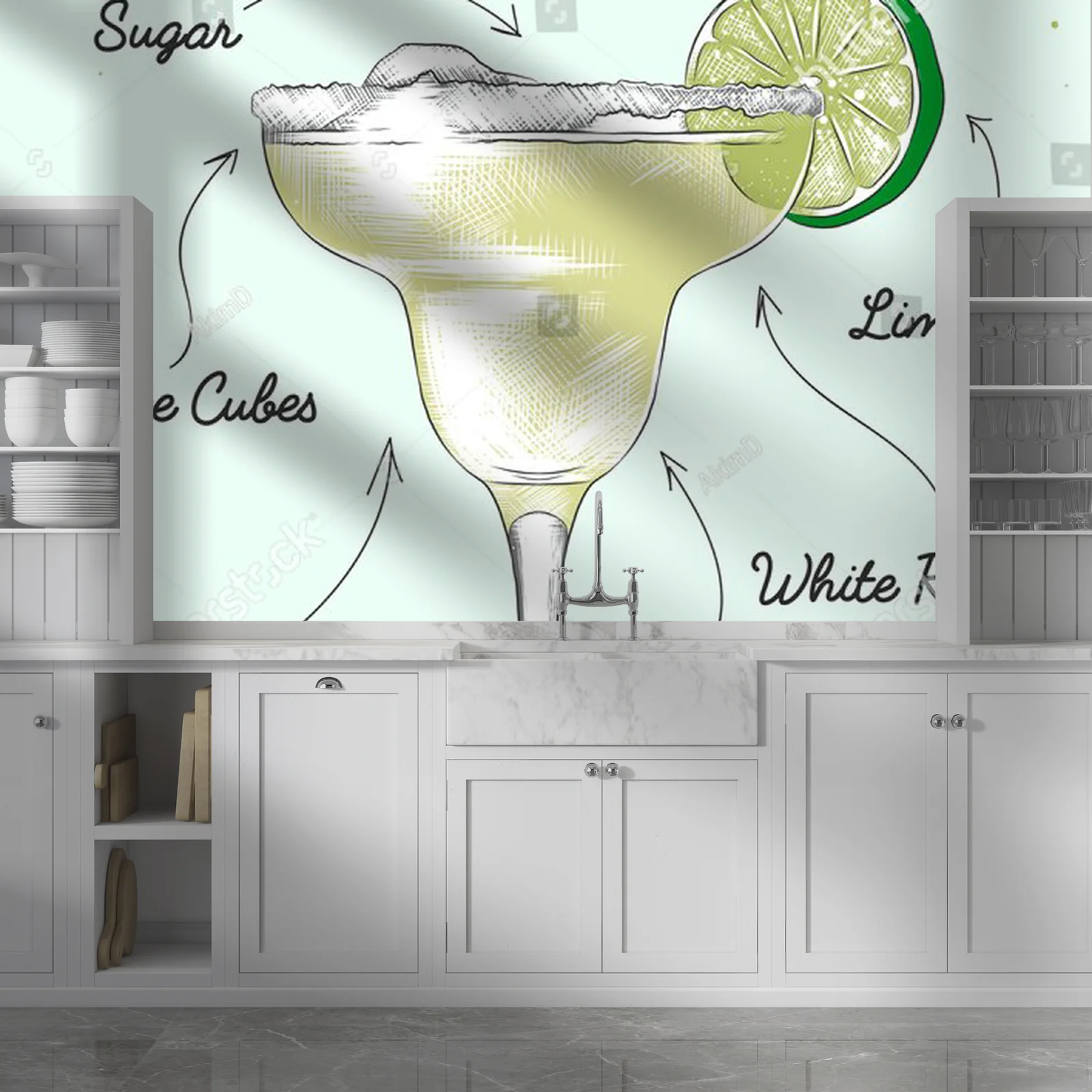 Kolorowy koktajl Daiquiri w letnich odcieniach
