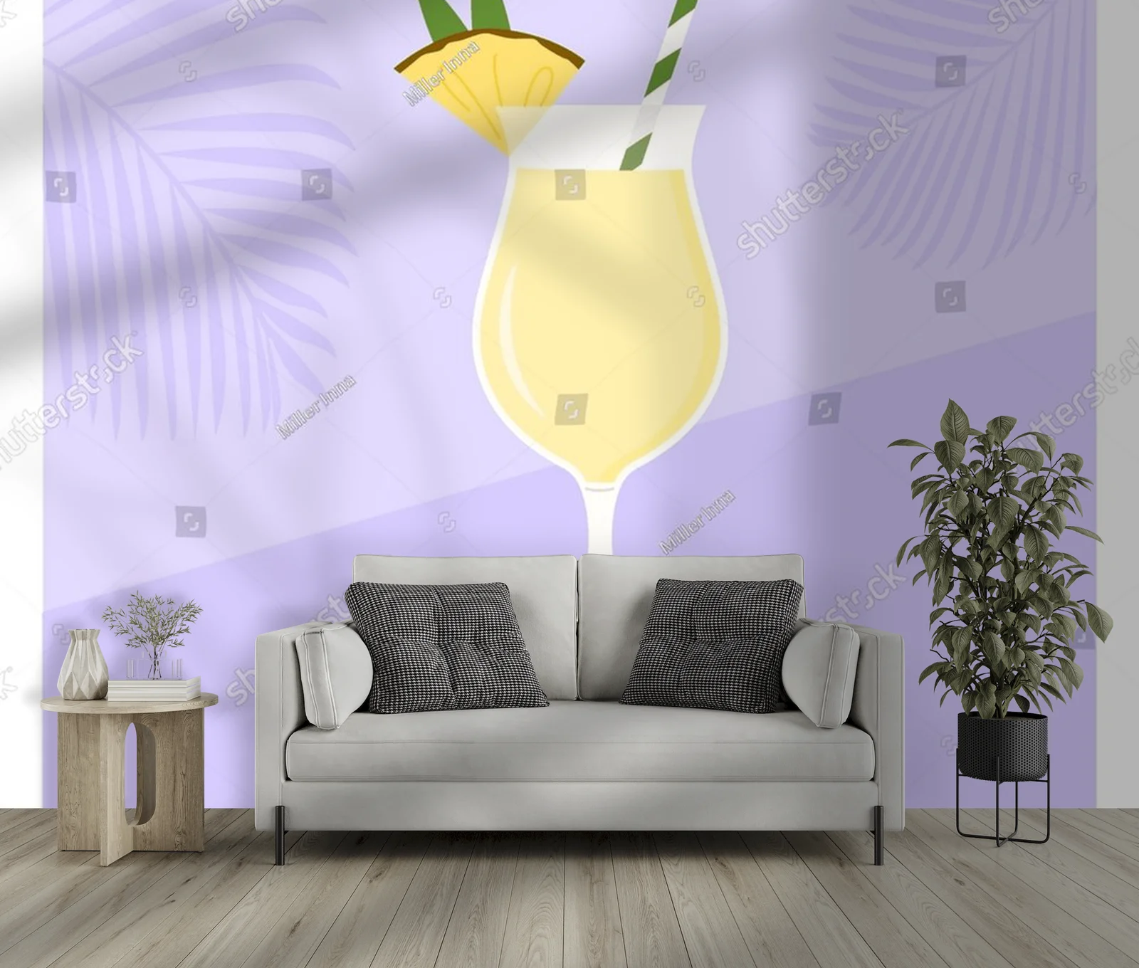 Tropikalna Pina Colada w pastelowych odcieniach