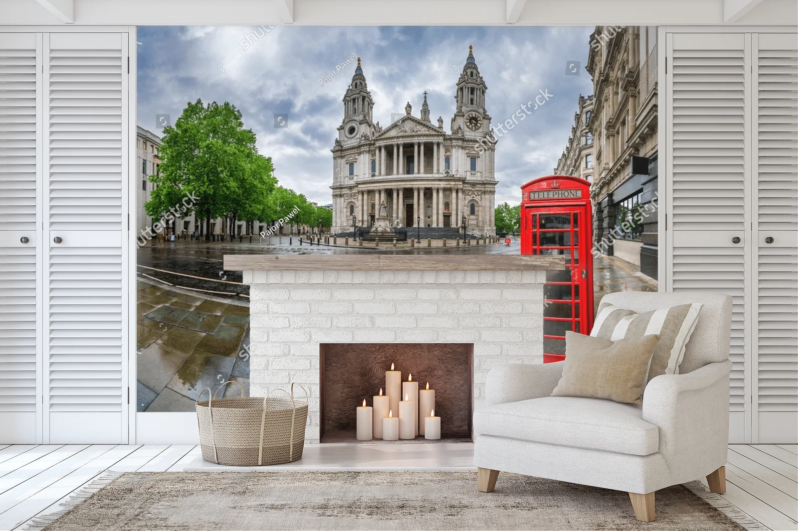 Elegancka panorama Londynu w deszczową scenerię