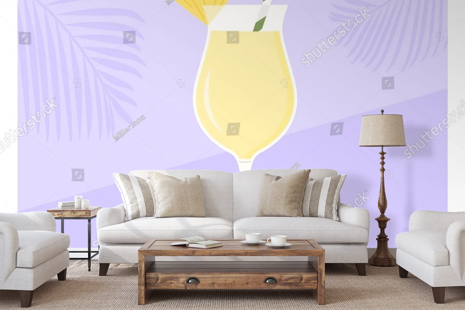 Tropikalna Pina Colada w pastelowych odcieniach