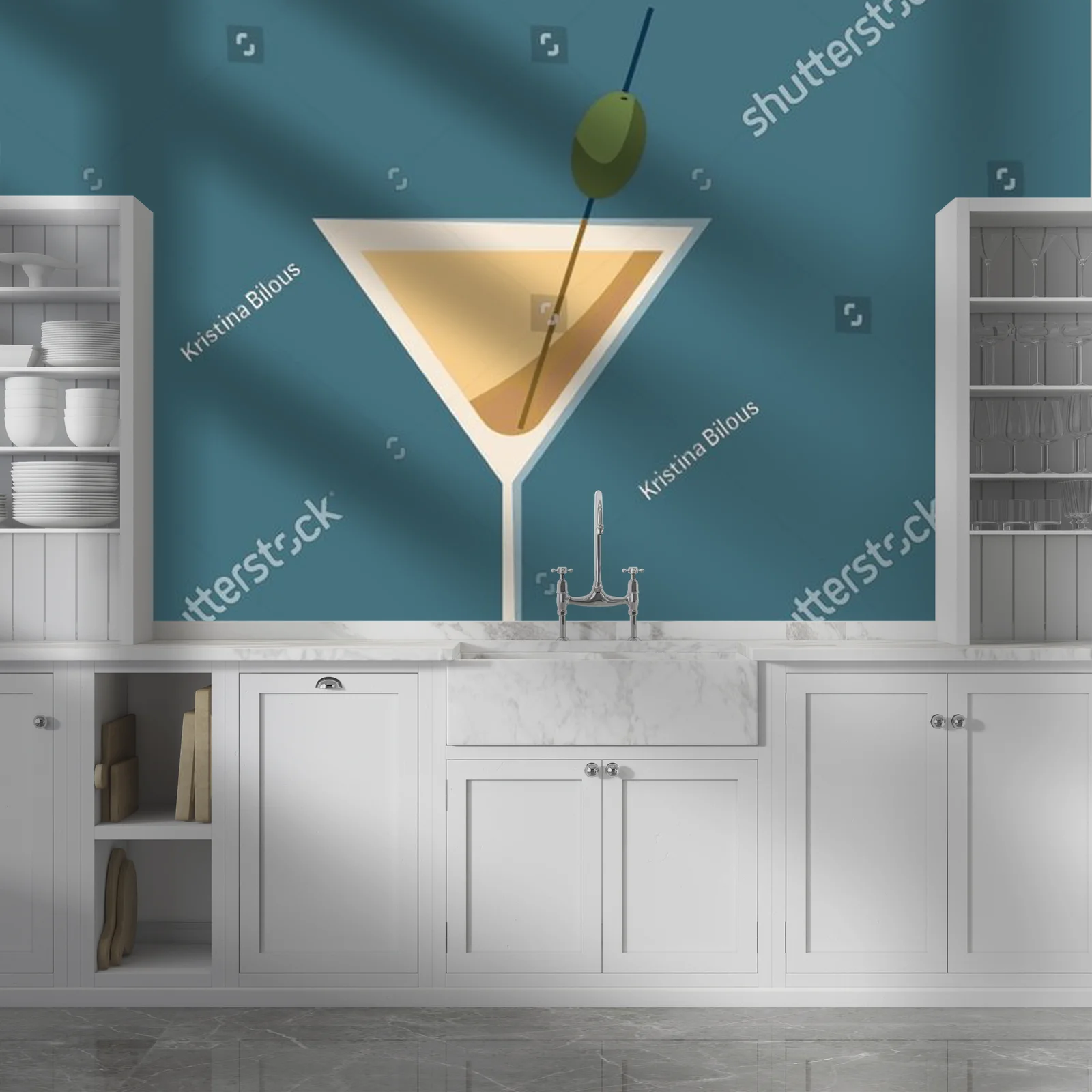 Vintage martini w hipnotyzujących odcieniach