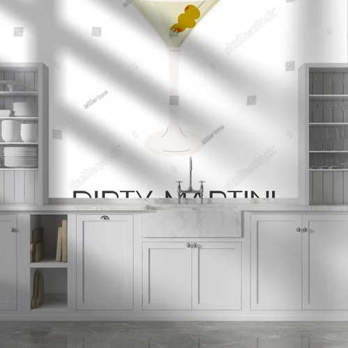Elegancki Dirty Martini w minimalistycznej aranżacji
