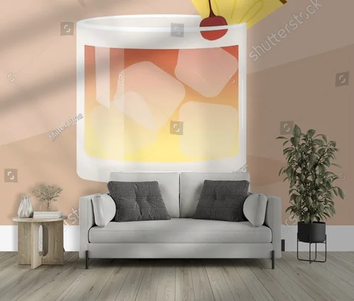 Letni koktajl Mai Tai w minimalistycznym stylu