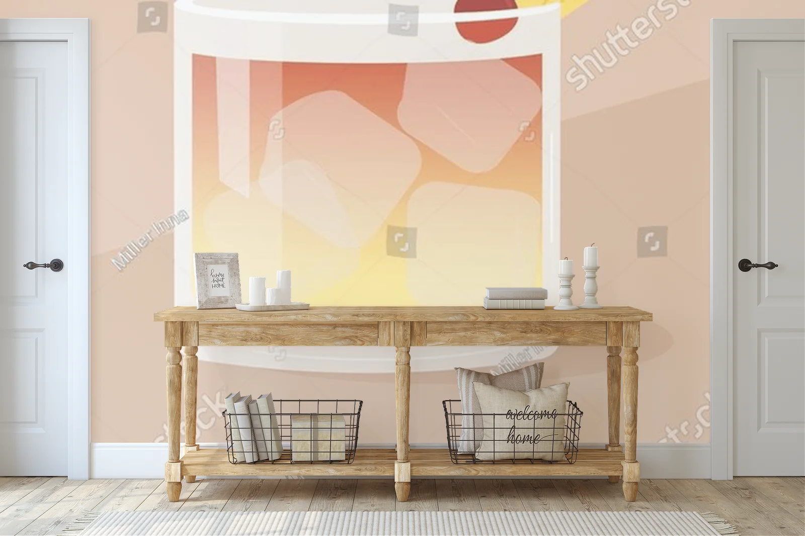 Letni koktajl Mai Tai w minimalistycznym stylu