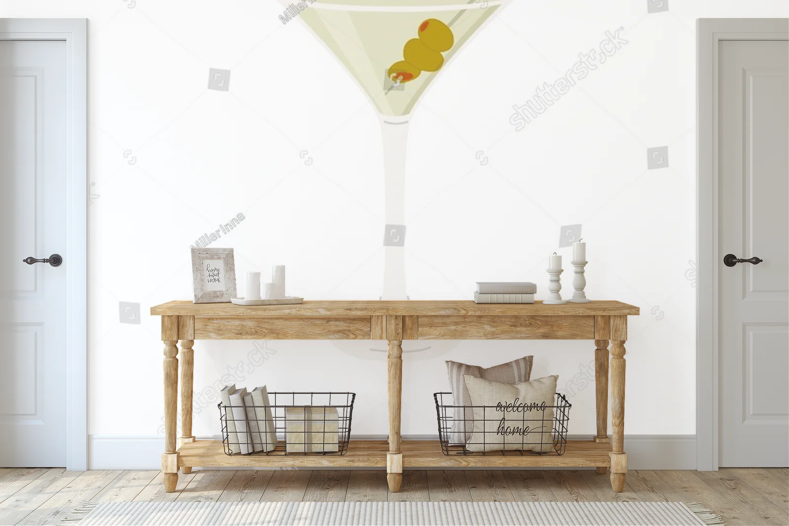 Elegancki Dirty Martini w minimalistycznej aranżacji