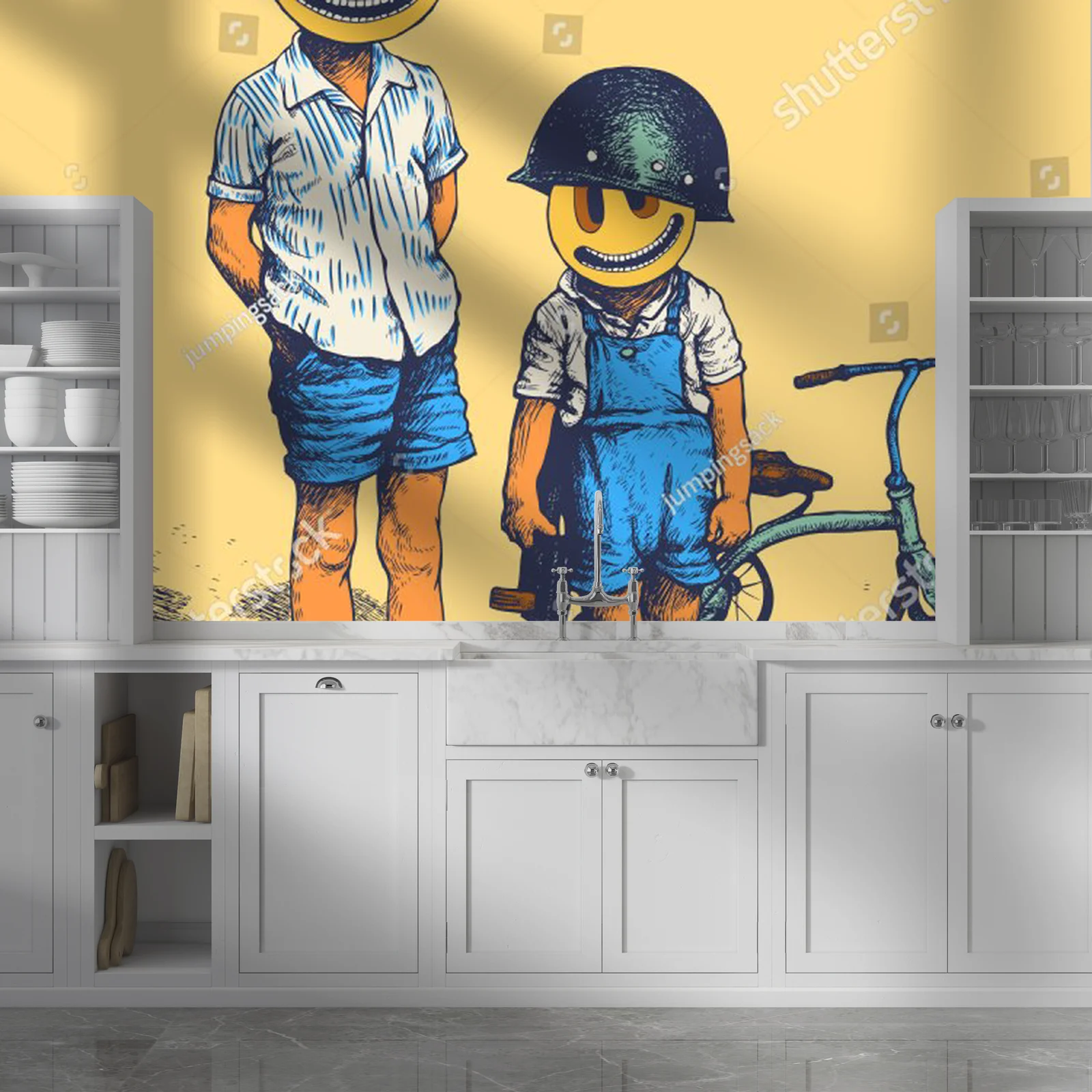Zadziorne motywy małych bikerów w pastelowych barwach