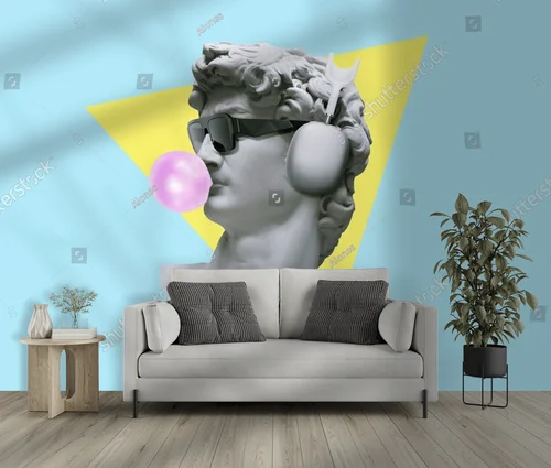 Nowoczesna rzeźba hipstera z modnymi dodatkami
