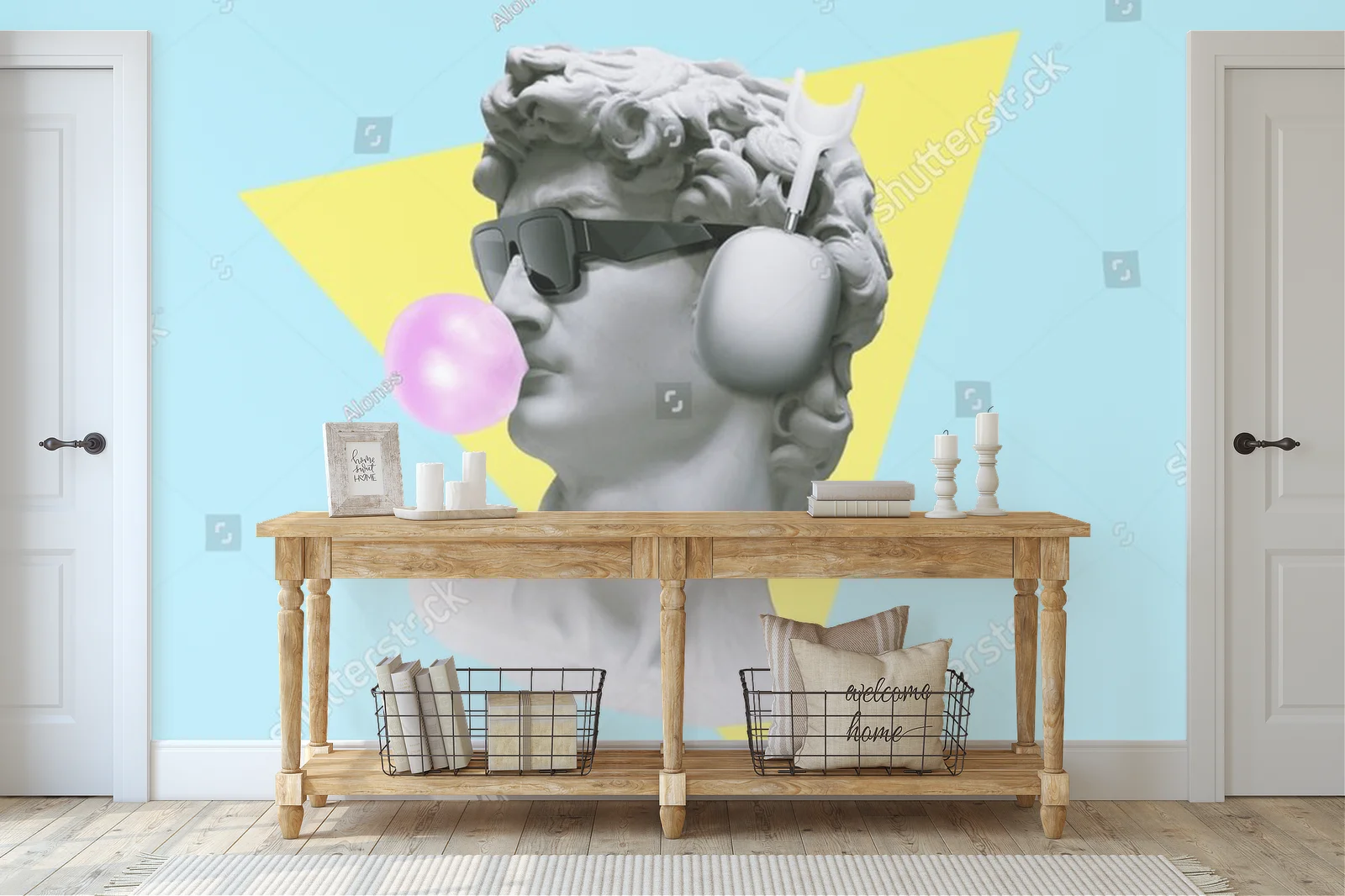 Nowoczesna rzeźba hipstera z modnymi dodatkami