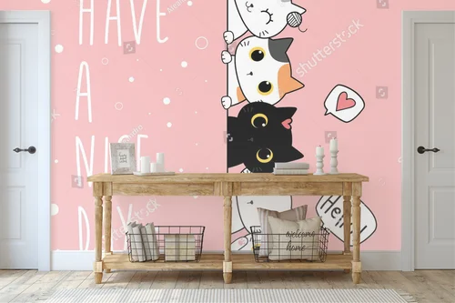 Urokliwe Kawaii Kocie Przyjaciółki w Pastelowych Barwach