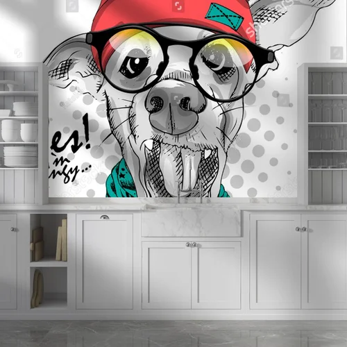 Stylowy pies w hipsterskim wydaniu