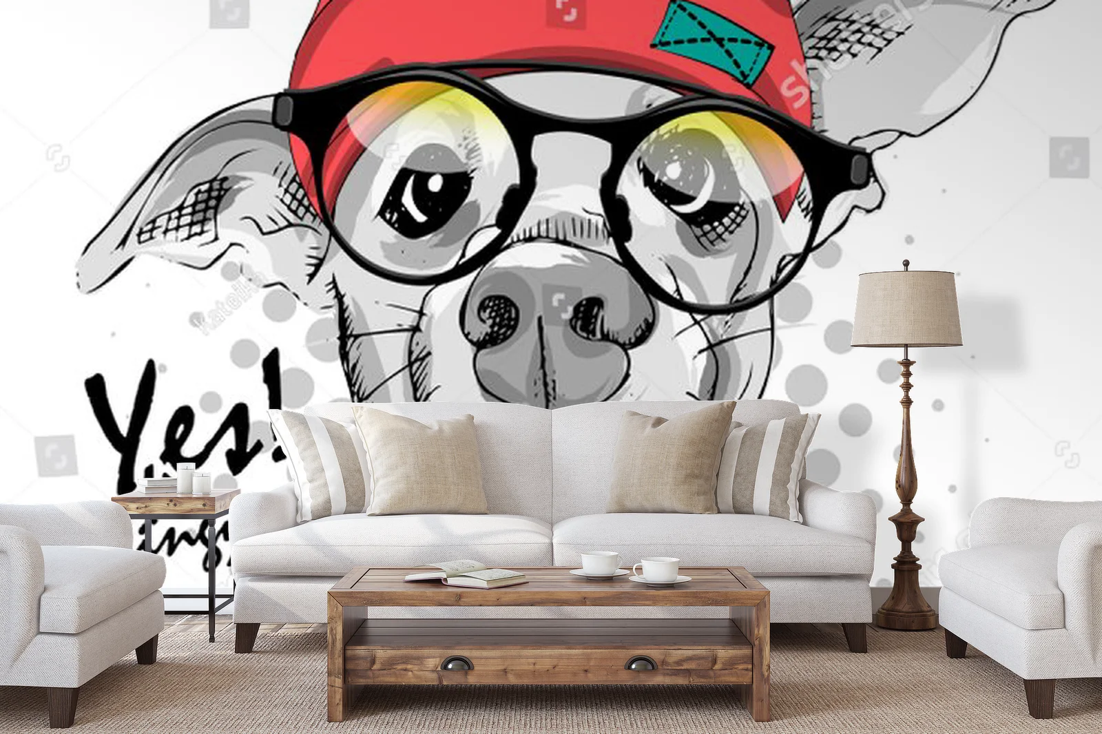 Stylowy pies w hipsterskim wydaniu