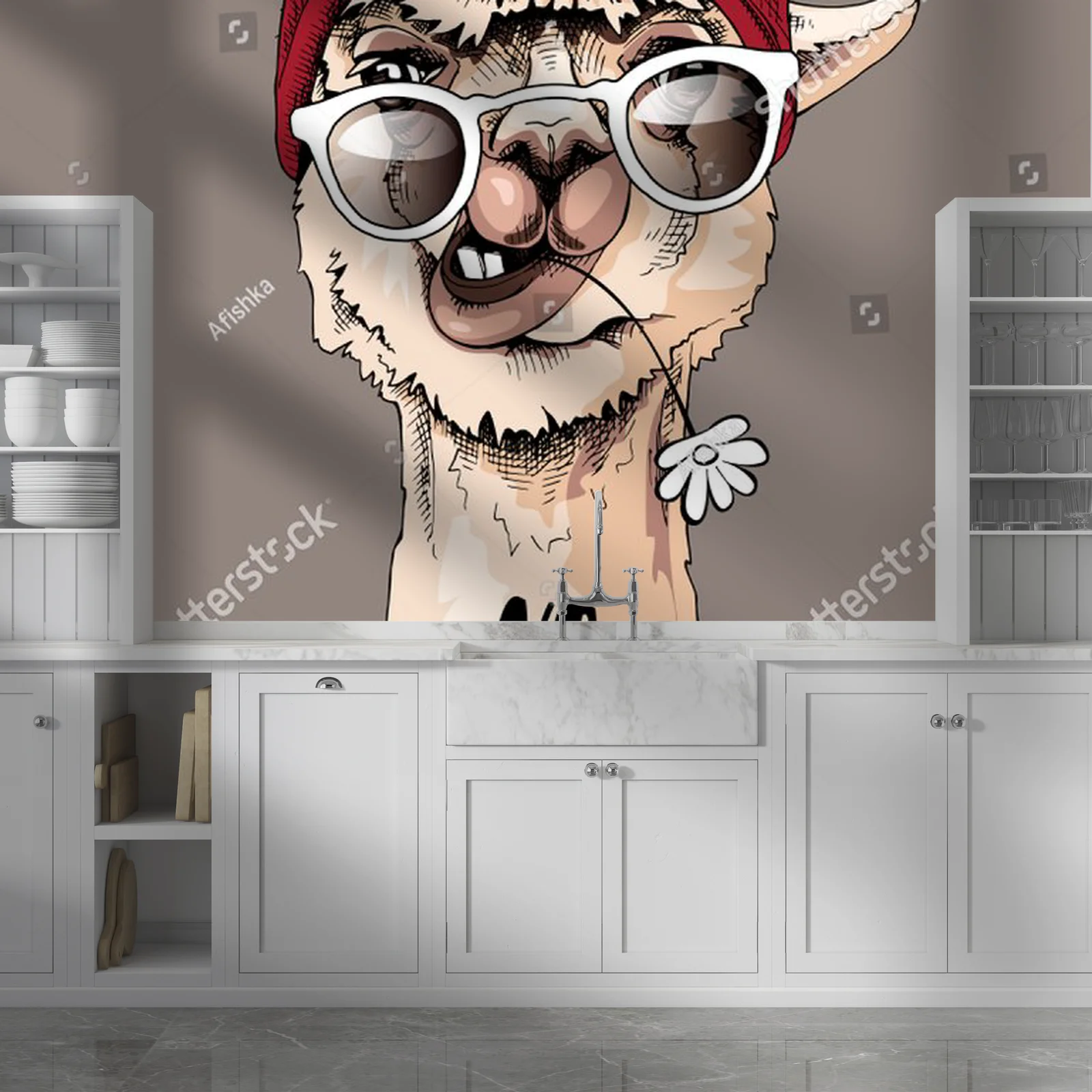 Hipsterska lama w weselej palecie barw