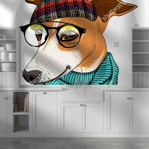 Stylowy pies w modnych dodatkach