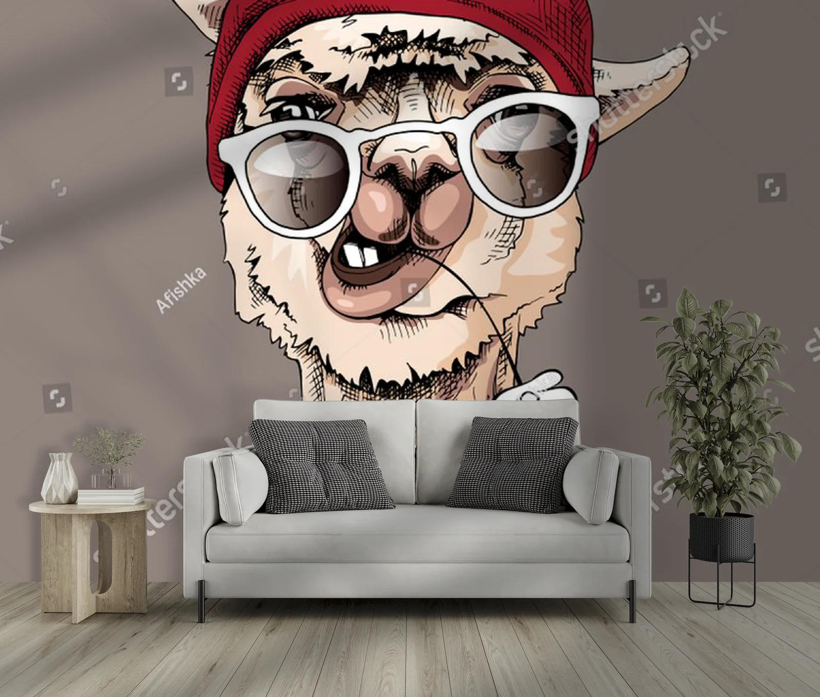 Hipsterska lama w weselej palecie barw