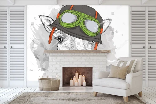 Giraffe in a Helmet: Hipsterska Ekspresja Kolorów
