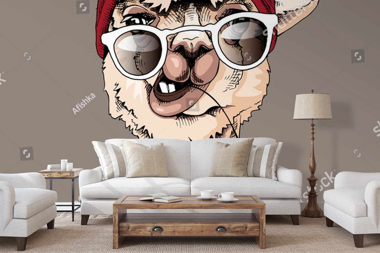 Hipsterska lama w weselej palecie barw