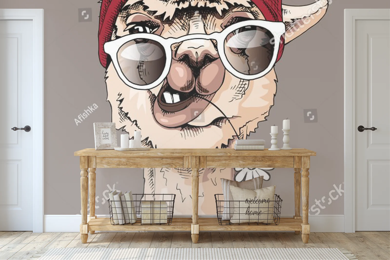 Hipsterska lama w weselej palecie barw