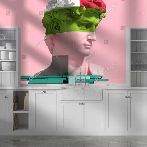 Fantastyczny glitch w odcieniach różu