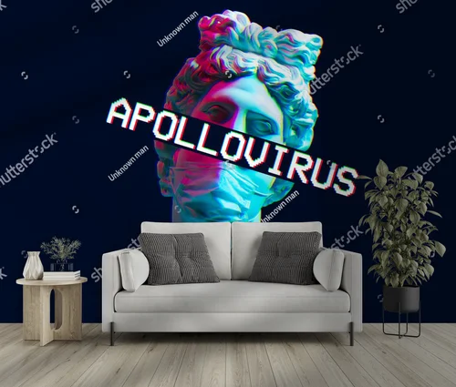 Futurystyczny Apollo w neonowej aurze