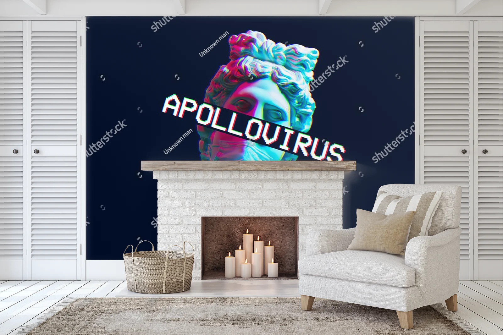 Futurystyczny Apollo w neonowej aurze