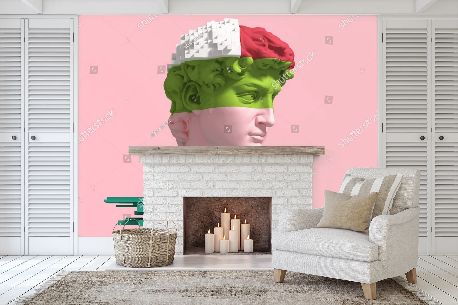 Fantastyczny glitch w odcieniach różu