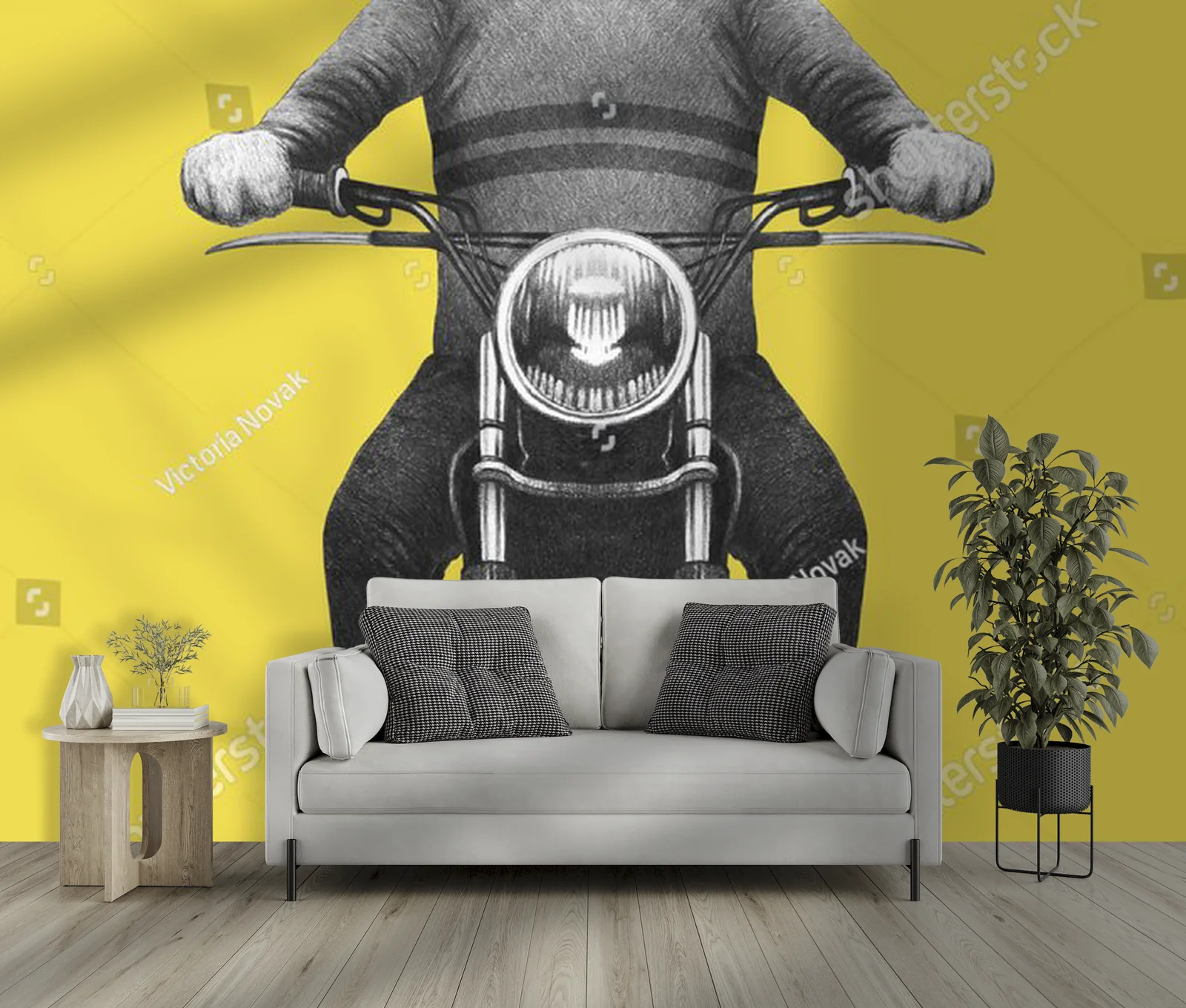 Chihuahua na motocyklu w sentymentalnym stylu