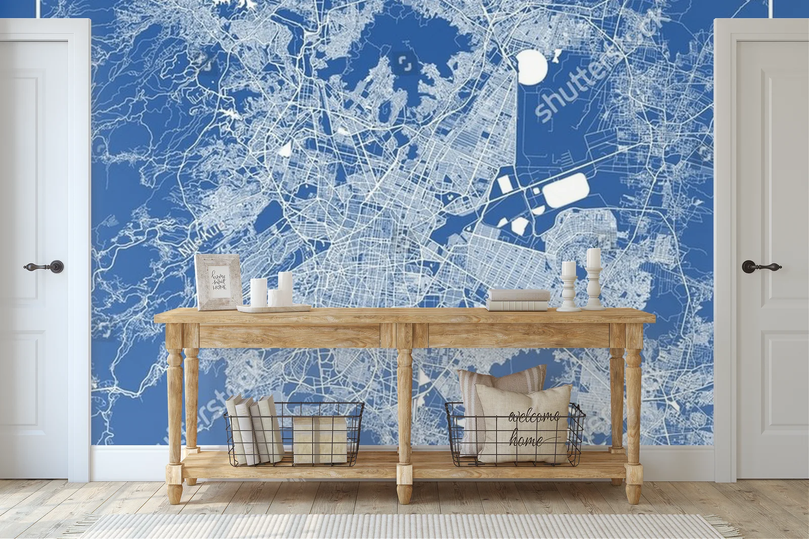 Niebieska mapa topograficzna Meksyku